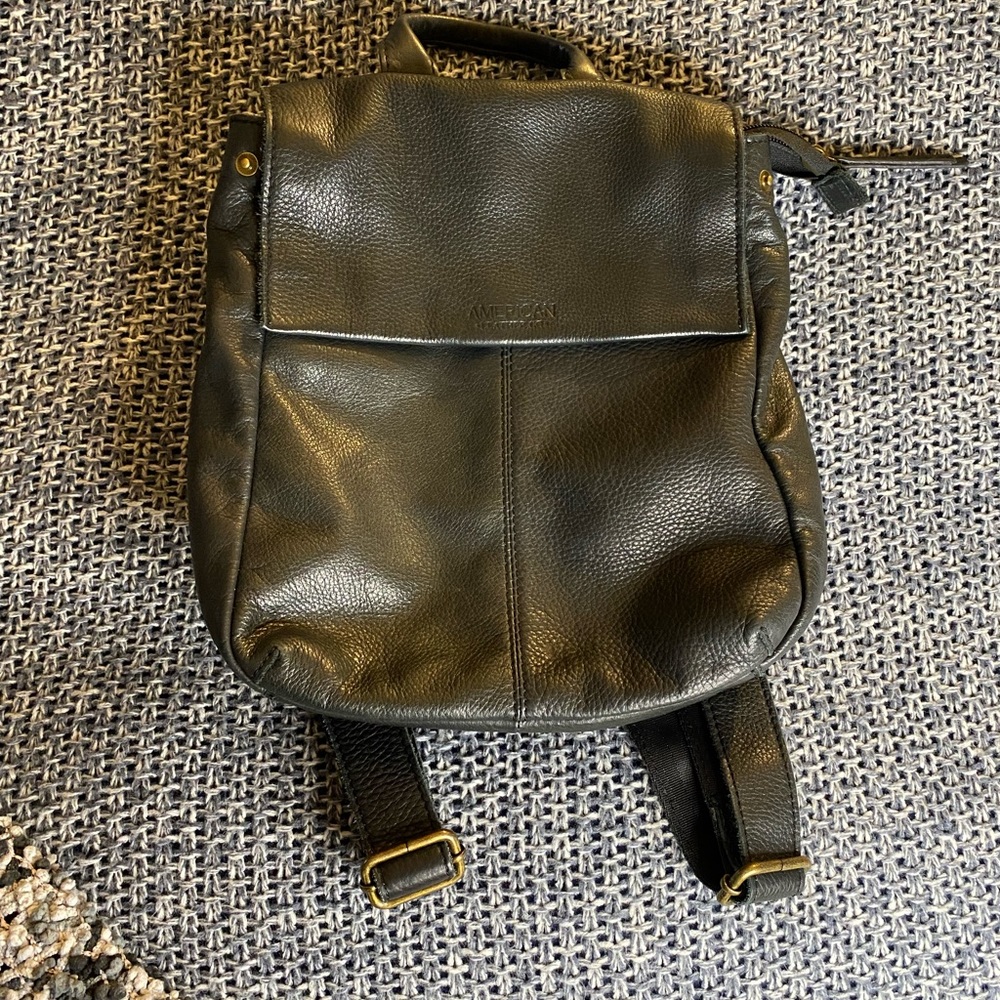 American Leather Black Backpack